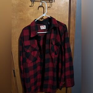 Men’s Wrangler Buffalo Plaid fleece Button Down Size: L